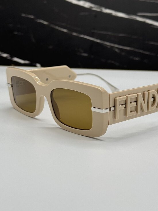 NEW FENDI FE40133I 57E SUNGLASSES BEIGE WOMEN EYEWEAR FENDI main image 12